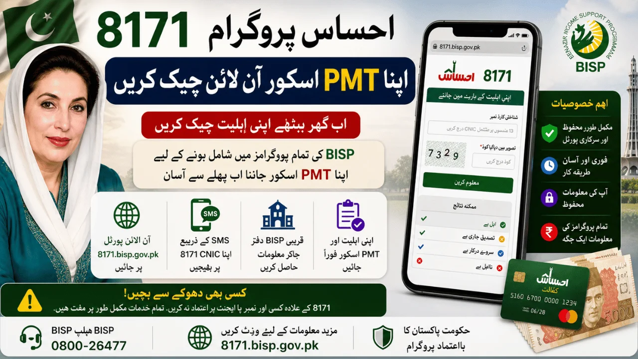 8171 Ehsaas Program PMT Score Check Online 2026 – Complete, Practical Guide for BISP Eligibility