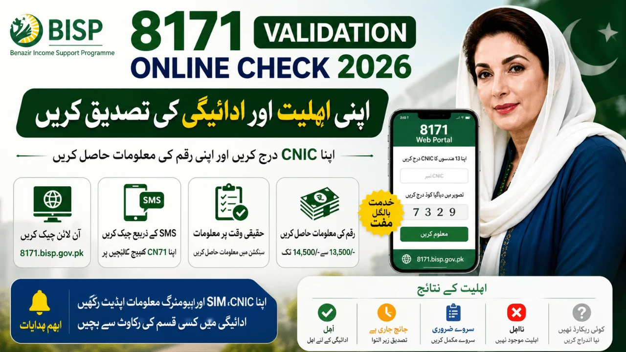 8171 Validation Online Check 2026 – Verify BISP Eligibility & Payment Status Through CNIC
