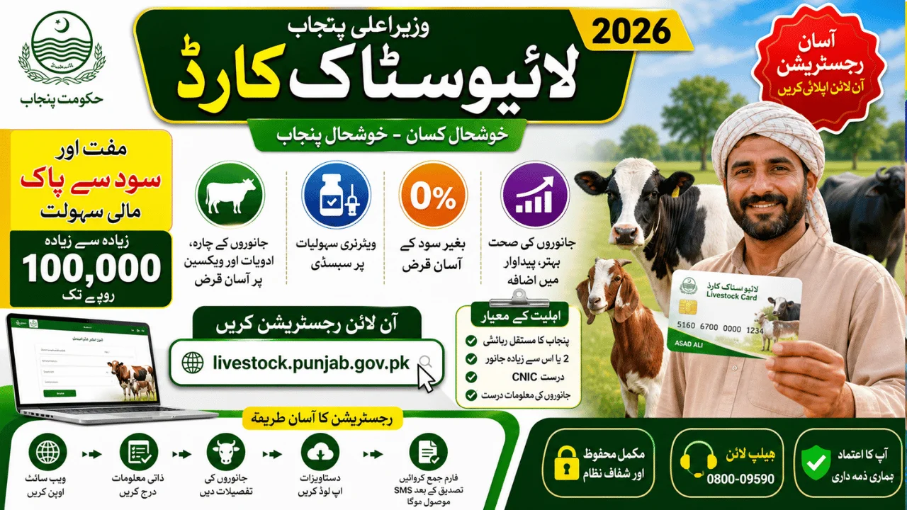 CM Punjab Livestock Card Online Registration 2026