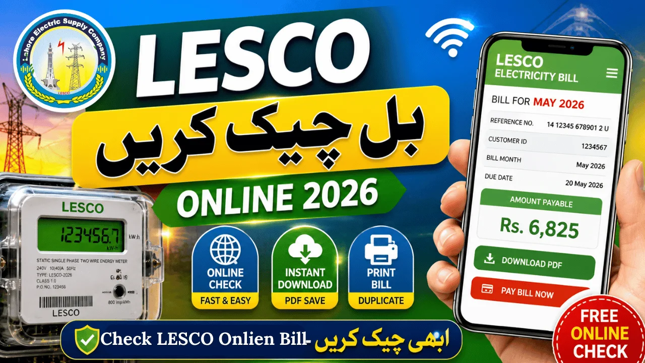 LESCO Bill Online Check May 2026